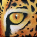 Augenblick eines Jaguars Acryl auf Leinwand;
30 x 30 cm
